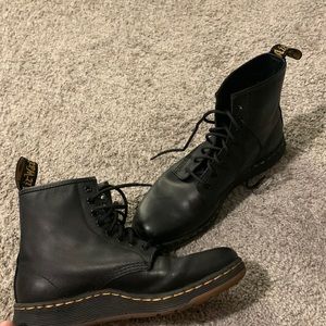 These are black Dr martens that are 100% real. They are a size 9 in womens.